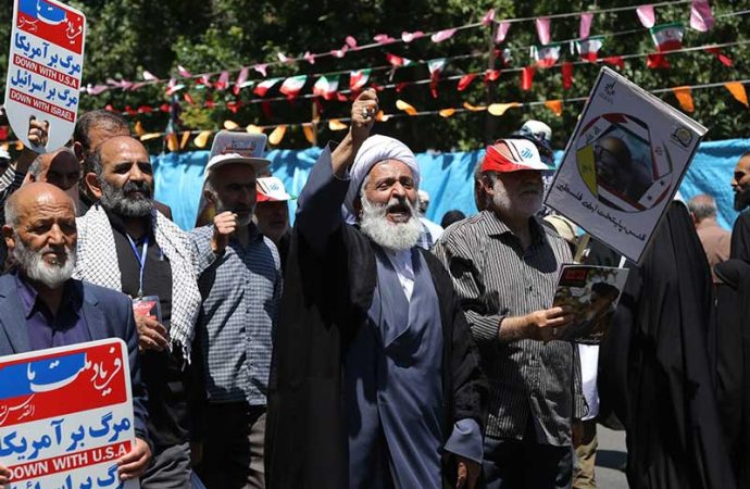 گزارشی از حضور باشکوه روحانیون تهرانی در راهپیمایی روز قدس